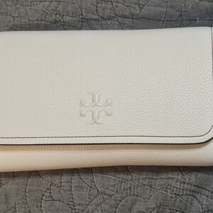 Tory Burch White Leather Clutch